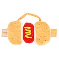 Pet Hot Dog Costume Hamburger Design Cotton Yellow Pet Hot Dog Dress Hamburger Clothing Warm Clothes Supplies Halloween Cosplay Outfit Holiday Party Dress Up for Puppy Kitten [s]