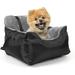 Dog Car Seat for Small Dogs Detachable Washable Comfy Ultra Dog Carseats Small Under 25 Dog Booster Seats with Storage Pockets and Adjustable Clip-On Leash Travel Carrier Bed