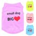 SPRING PARK Summer Polyester Dog T-Shirts Pet Shirts Heart Print Dog T-Shirt Dog T Shirt Dog Vest Pet Clothing Puppies Clothes for Small Dogs Doggie Spring Summer Apparel