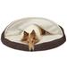 FurHaven Pet Products Faux Sheepskin Orthopedic Snuggery Burrow Pet Bed for Dogs & Cats - Espresso 44 Base