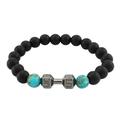 Stone Volcanic Rock Beads Metal Dumbbell Versatile Beads Bracelet Jewelry Men Fitness Watch Large Digital Watches for Men Prom Jewelry Countdown Timer Watch Gadget Watches for Men Watch with Stopwatch