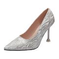 LIANGP Women s Sandals High Heel Women Latin Dance Shoes Woman Ballroom Dance Shoes Ladies Dance Shoes Women s Shoes Silver Size 9