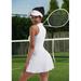Women s Sexy Tennis Dress Sleeveless Workout Golf Dress Built-in Shorts Pocket Sleeveless Athletic Dresses Tennis Dress Athletic Dresses Women s sportswear