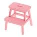 Dollhouse Wooden Step Stools Chair Model Decoration Accessory Mini Furniture Pink