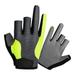 simhoa 3 Cut Fingers Gloves Adult Finger Protector for Kayaking Motorcycling Hiking GrayFluorescentGreen