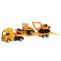 FloHua Baby Toys kids Toys Clearance Flatbed Trailer Trucks Toy Alloy Trailer Engineering Roller Excavator Truck Model Car Toys Toys for Ages 2-4