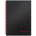 Black n Red Notebook Business Journal 8-1/4 x 5-1/4 70 Sheets Ruled Optik Paper Scribzee App Hardcover Wirebound Black (L67000)