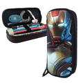 Iron Man Pencil Case Big Capacity Pen Pouch for Boys Girls Kids Large Storage Durable Pen Bag Box for School College Office Extra Roomy Pencil Organizer Bag 8x3.5x1.5 Inch