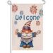 HGUAN Welcome USA Gnome American Double Sided Garden Flags Memorial Day Fourth of July Veterans Day Patriotic Outside Porch Patio Farmhouse Yard Outdoor Decorative 12 x 18 Inch