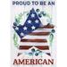 HGUAN Flag Proud to be an American Garden Burlap | Patriotic Garden Flag 12x18 Double Sided | Patriotic House Flags For Outside | All Seasons | Small American Flag for Yard Porch Garden