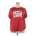 Sonoma Goods for Life Short Sleeve T-Shirt: Red Solid Tops - Women's Size 2X Plus