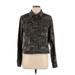 D.Jeans Jacket: Short Brown Camo Jackets & Outerwear - Women's Size Large