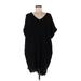 Umgee Casual Dress V-Neck Short sleeves: Black Dresses - Women's Size Medium