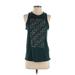 Nike Active Tank Top: Teal Graphic Activewear - Women's Size Small