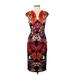 Ted Baker London Casual Dress - Bodycon: Red Graphic Dresses - Women's Size 6