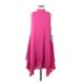 London Times Casual Dress - A-Line Cold Shoulder Sleeveless: Pink Solid Dresses - New - Women's Size 6