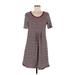 Maeve Casual Dress - A-Line: Burgundy Fair Isle Dresses - Women's Size Small