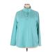 Croft & Barrow Sweatshirt: Teal Tops - Women's Size 2X