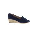 Life Stride Wedges: Blue Print Shoes - Women's Size 8 1/2 - Open Toe