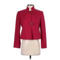 Anne Klein Jacket: Short Red Print Jackets & Outerwear - Women's Size 4 Petite
