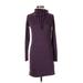 PrAna Casual Dress - Sweater Dress: Purple Marled Dresses - Women's Size X-Small