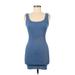 Fashion Nova Casual Dress - Mini Scoop Neck Sleeveless: Blue Dresses - New - Women's Size Medium