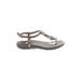 Vionic Sandals: Brown Solid Shoes - Women's Size 5 - Open Toe