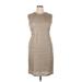 Jones New York Collection Casual Dress - Shift: Tan Dresses - Women's Size 14