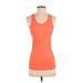 Nike Active Tank Top: Orange Solid Activewear - Women's Size X-Small