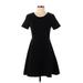 Apt. 9 Casual Dress - A-Line Scoop Neck Short sleeves: Black Dresses - Women's Size X-Small