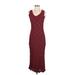 Zara Casual Dress - Sheath: Burgundy Jacquard Dresses - Women's Size Small