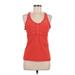 Nike Active Tank Top: Red Solid Activewear - Women's Size Small