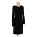 Carmen Carmen Marc Valvo Casual Dress - Sweater Dress: Black Solid Dresses - Women's Size X-Small