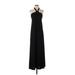 Elle Casual Dress - A-Line Halter Sleeveless: Black Solid Dresses - Women's Size X-Small