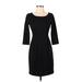 Banana Republic Factory Store Casual Dress - Sweater Dress: Black Solid Dresses - Women's Size 0 Petite