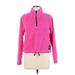 Calvin Klein Performance Fleece Jacket: Short Pink Print Jackets & Outerwear - Women's Size Medium