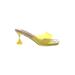 Heels: Yellow Solid Shoes - Women's Size 37 - Open Toe