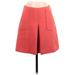 Maeve Casual A-Line Skirt Knee Length: Red Solid Bottoms - Women's Size 4