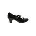 SafeStep Heels: Slip On Chunky Heel Classic Black Solid Shoes - Women's Size 12 - Round Toe