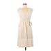 French Connection Casual Dress - Mini V-Neck Sleeveless: Ivory Dresses - Women's Size 6