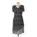 Connected Apparel Casual Dress: Black Marled Dresses - Women's Size 10