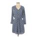 Maeve Casual Dress - Shirtdress: Blue Paisley Dresses - Women's Size Small