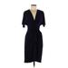 CATHERINE Catherine Malandrino Casual Dress - Wrap: Blue Dresses - Women's Size 8