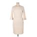 Donna Morgan Casual Dress - Midi: Ivory Solid Dresses - Women's Size 14