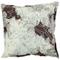 Thedecofactory - charme - Coussin en coton déhoussable imprimé fleurs et feuilles marron 38x38