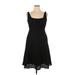 Evan Picone Casual Dress - Party Square Sleeveless: Black Print Dresses - Women's Size 14