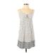 Splendid Casual Dress - A-Line V Neck Sleeveless: White Dresses - Women's Size X-Small