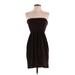 La Blanca Casual Dress - Mini Open Neckline Sleeveless: Brown Print Dresses - Women's Size Small