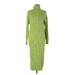 Zara Casual Dress - Sweater Dress: Green Dresses - Women's Size Large