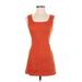 United Colors Of Benetton Casual Dress - Mini: Orange Color Block Dresses - Women's Size X-Small